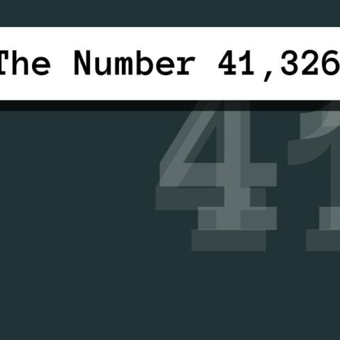 About The Number 41,326