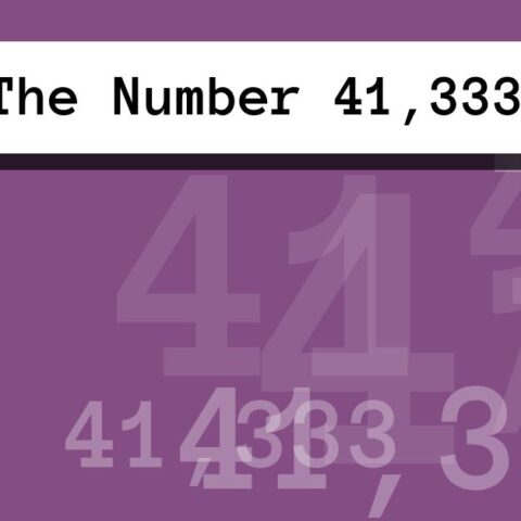 About The Number 41,333