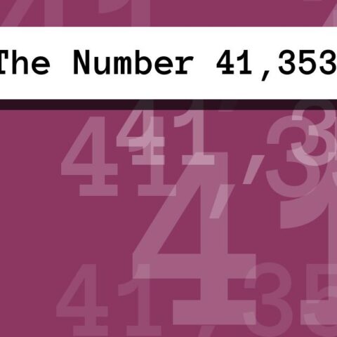 About The Number 41,353