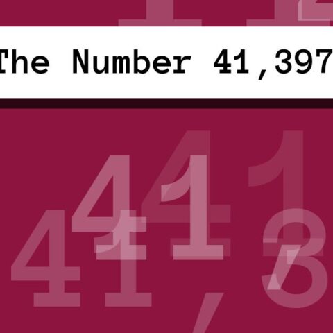 About The Number 41,397