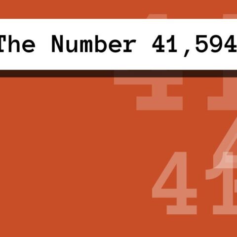 About The Number 41,594