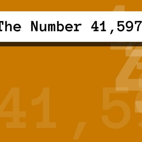 About The Number 41,597