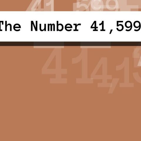 About The Number 41,599