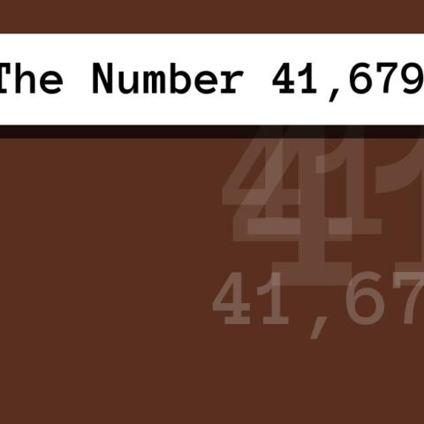 About The Number 41,679