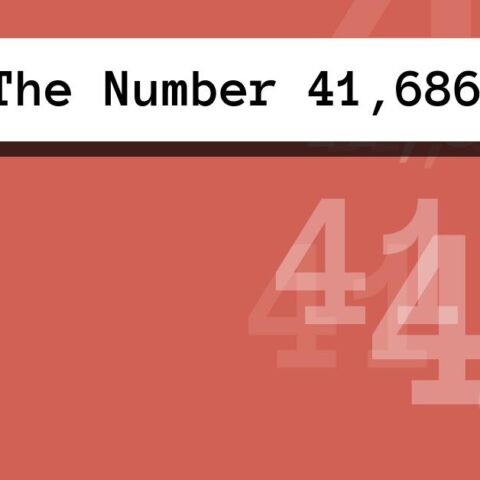 About The Number 41,686
