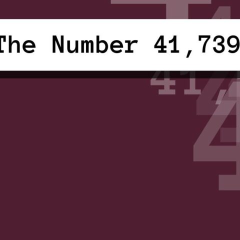 About The Number 41,739
