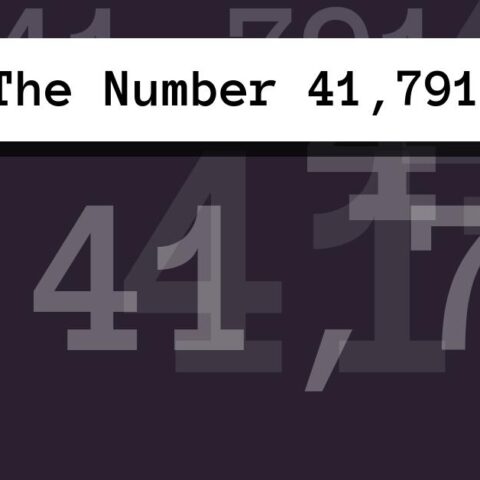About The Number 41,791