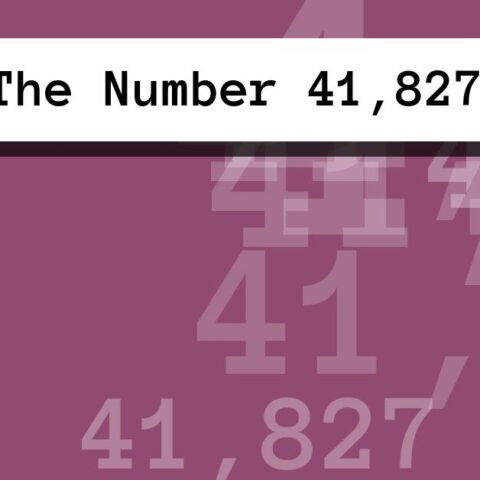 About The Number 41,827