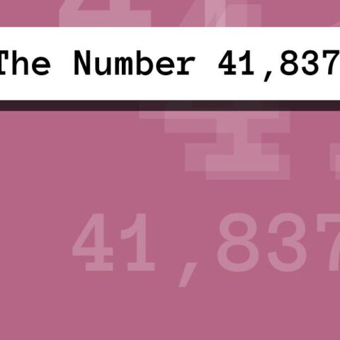 About The Number 41,837