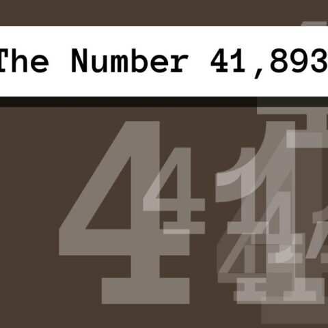 About The Number 41,893