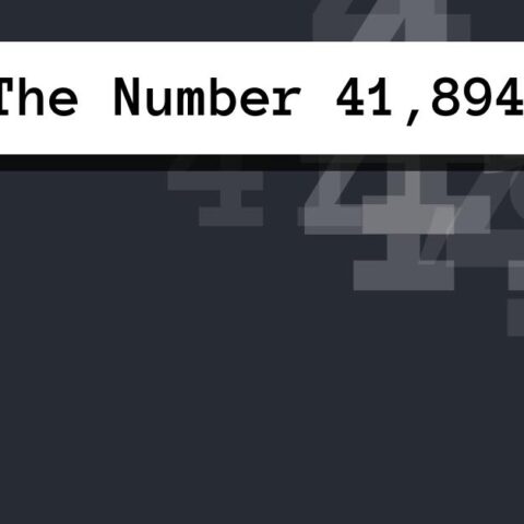 About The Number 41,894