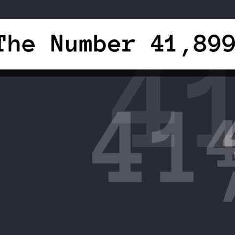 About The Number 41,899