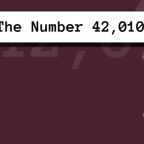 About The Number 42,010