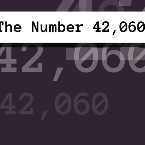 About The Number 42,060