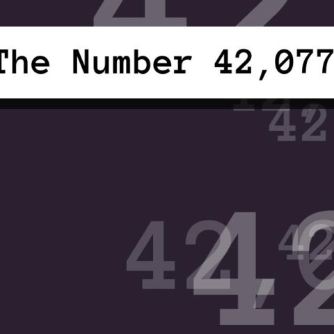 About The Number 42,077