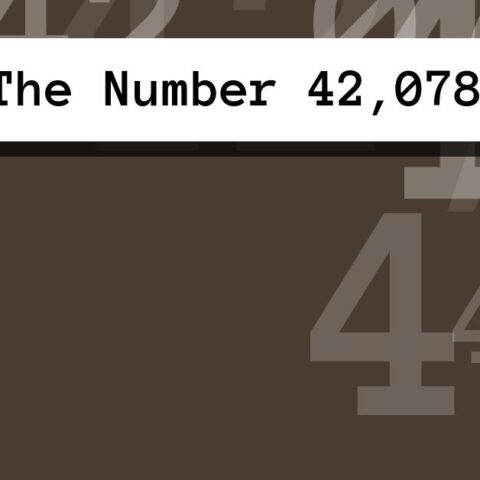 About The Number 42,078