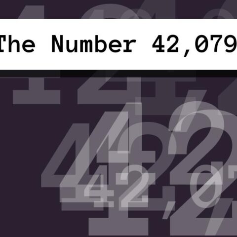 About The Number 42,079