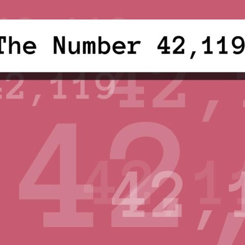About The Number 42,119