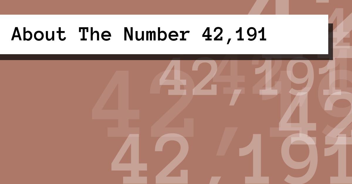 About The Number 42,191