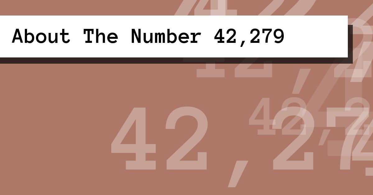 About The Number 42,279