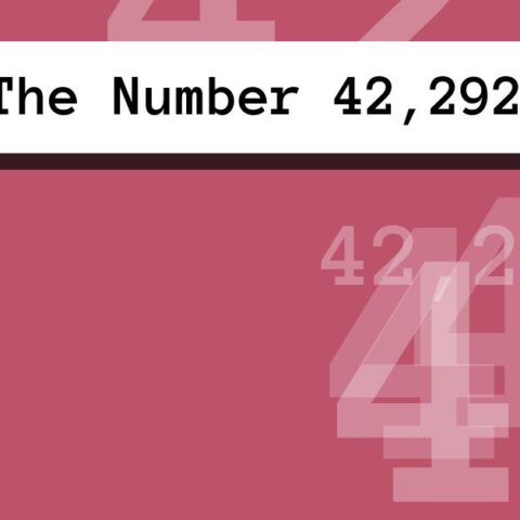 About The Number 42,292