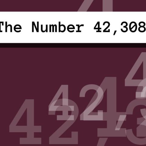 About The Number 42,308