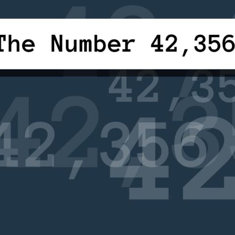About The Number 42,356