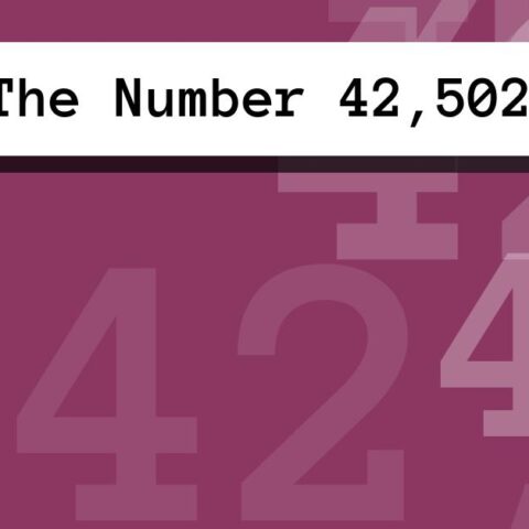 About The Number 42,502