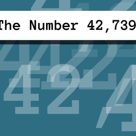 About The Number 42,739