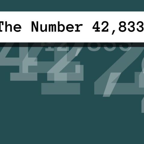 About The Number 42,833
