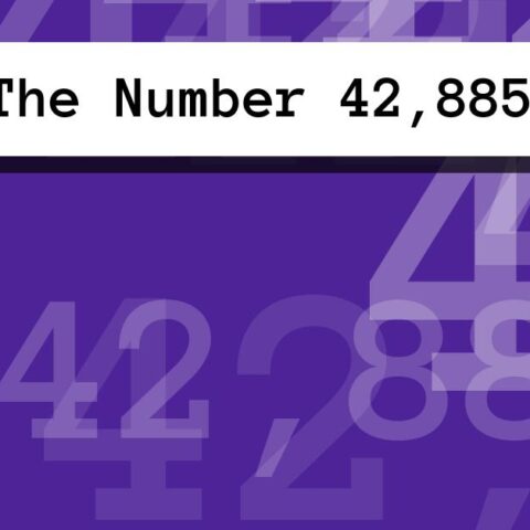 About The Number 42,885