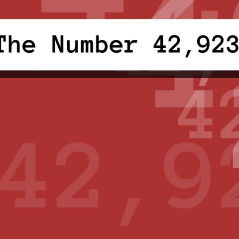 About The Number 42,923
