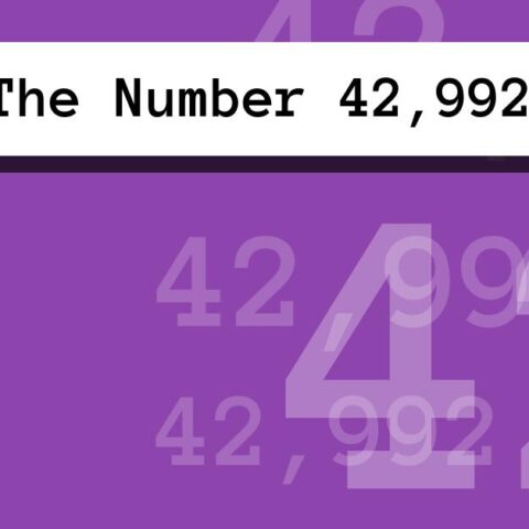 About The Number 42,992