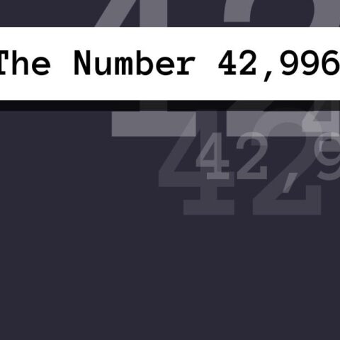 About The Number 42,996