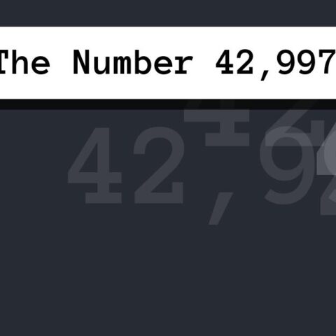 About The Number 42,997
