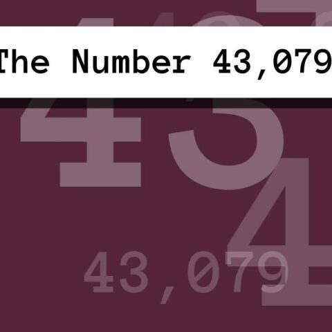 About The Number 43,079