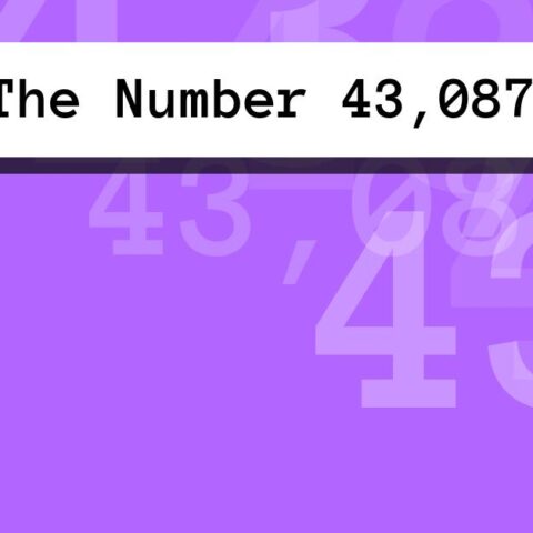 About The Number 43,087