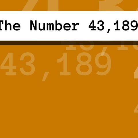 About The Number 43,189