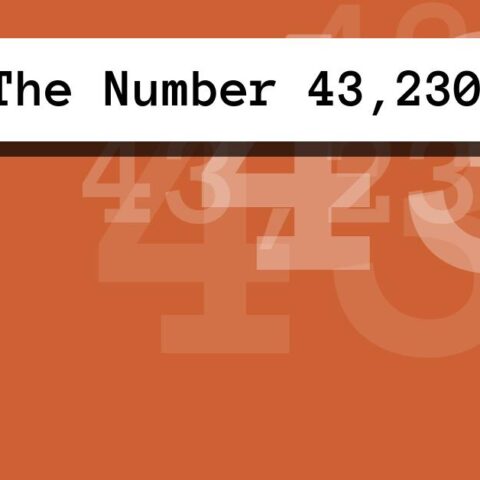 About The Number 43,230