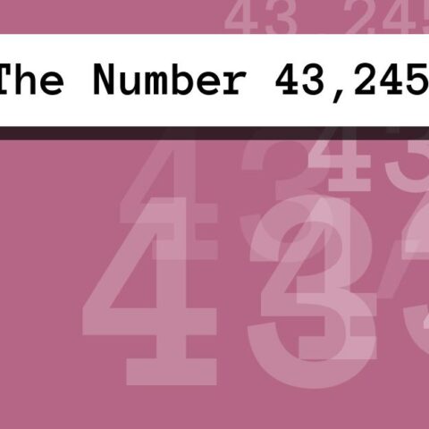 About The Number 43,245