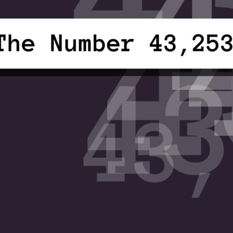 About The Number 43,253