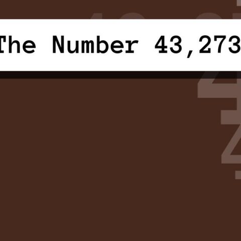 About The Number 43,273