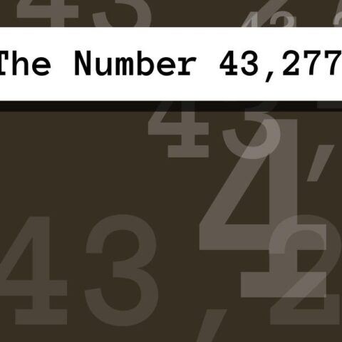 About The Number 43,277