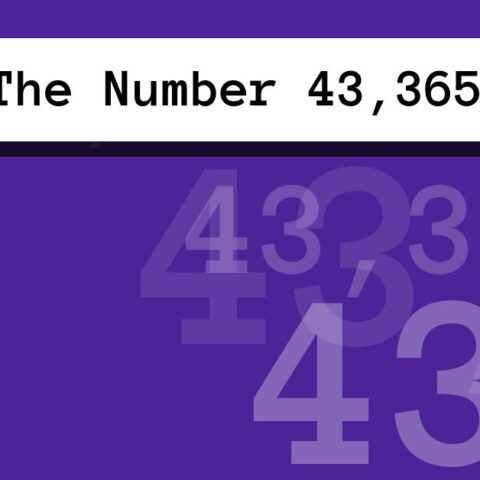 About The Number 43,365