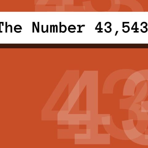 About The Number 43,543