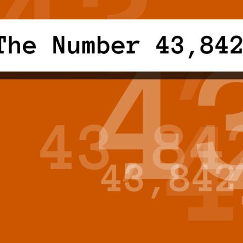 About The Number 43,842