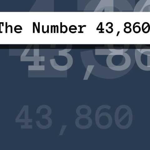 About The Number 43,860
