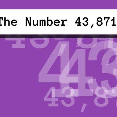About The Number 43,871