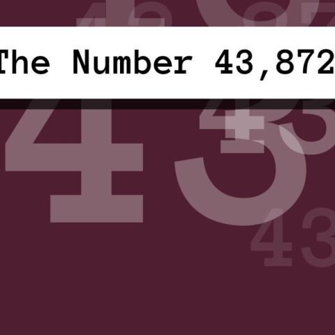 About The Number 43,872