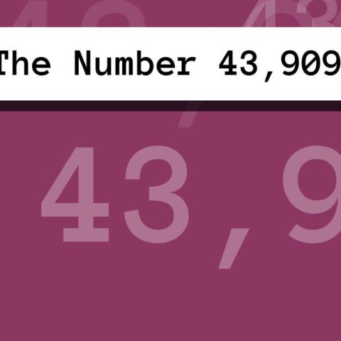 About The Number 43,909